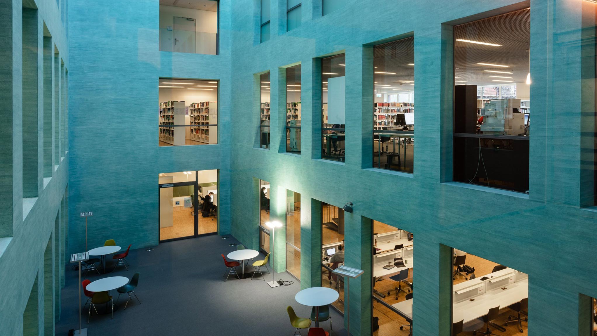 Atrium and discussion zone of the UB Medicine Careum